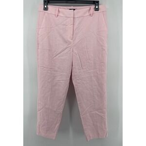 J. Crew Pink Linen Blend Lined Cropped Trouser Womens  Pants Size 12 NWT